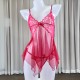 EVE Mesh Deep V Neck Lace Strapless Nightgown GJZY-3721