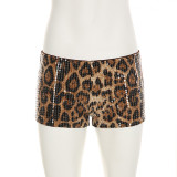 EVE Leopard Print Sequin Short GPKJ-MRWJP25521