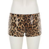 EVE Leopard Print Sequin Short GPKJ-MRWJP25521