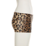 EVE Leopard Print Sequin Short GPKJ-MRWJP25521