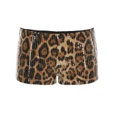 EVE Leopard Print Sequin Short GPKJ-MRWJP25521