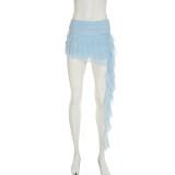 EVE Ribbon Cake Pleated Ruffled Skirt GPKJ-MRWKD27457