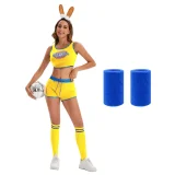 EVE Print Sleeveless Cheer Squad Performance Costume Shorts Suit GMMD-235