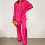 EVE Solid Color Long Sleeve Shirt Pants Suit FYWF-YW0613