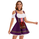 EVE Halloween Plus Size Off Shoulder Color Block Mini Dress GMMD-31643