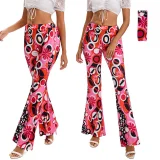 EVE Color-blocked Printed Flared Pants + Headscarf GMMD-24666