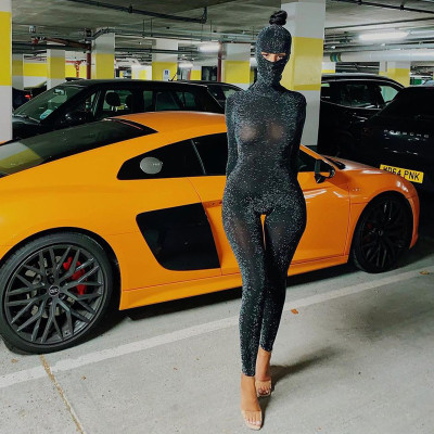 EVE Long Sleeve Backless Sport Jumpsuit/(With Hood) LJSF-P0C4014