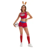 EVE Print Sleeveless Cheer Squad Performance Costume Shorts Suit GMMD-235