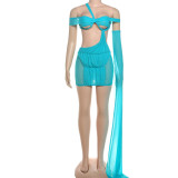 EVE Sexy Irregular Solid Color Backless Mini Dress XEF-K25S79804