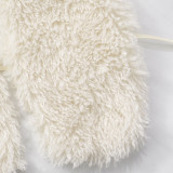 EVE Sexy Backless Fur Collar Halterneck Tops GDSF-D24TP617