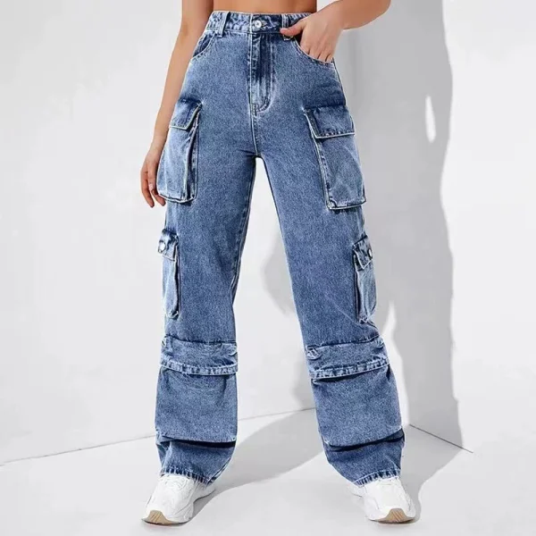 EVE Fashion Loose Washed Jeans GSYI-30015