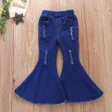 EVE Kids Girl Fashion Holes Flare Jean YKTZ-2306