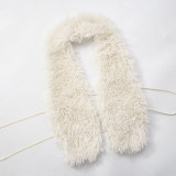 EVE Sexy Backless Fur Collar Halterneck Tops GDSF-D24TP617