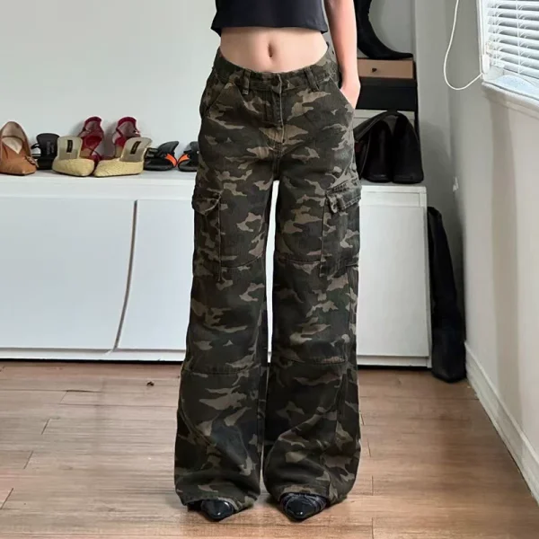 EVE Fashion Camouflage Print Loose Jeans GMWF-98629