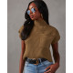 EVE Solid Color Short Sleeve Knits Sweater ASL-6808