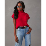 EVE Solid Color Short Sleeve Knits Sweater ASL-6808