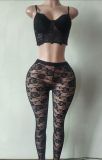 Pre Order: About 7 work days shipping Mesh Sexy Two Piece Pants Set YUEM-300910