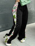 EVE Fashion Print Patchwork Sport Pants YH-5297
