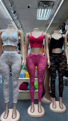 Pre Order: About 7 work days shipping Mesh Sexy Two Piece Pants Set YUEM-300910