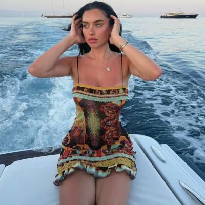 EVE Sexy Print Sling Backless Mini Dress GSLF-K25D77628