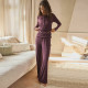 EVE Long Sleeve Solid Color Two Piece Pants Set MXBF-J25ST267
