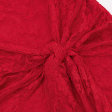 EVE Solid Color Hollow Out Lace Mini Dress GSZM-C25DS284