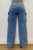EVE Plus Size Hot Drill Fashion Lpose Straight Jeans ORY-5276