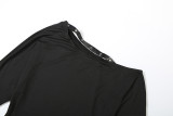 EVE Slash Shoulder Long Sleeve Bodycon Dress GZJQ-K25D81211