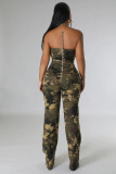 EVE Plus Size Multicolor Print Wrap Chest Jumpsuit GHXF-HX0372