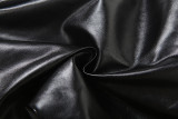 EVE PU Leather Zipper Hooded Vest GZJQ-K25B81331