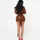EVE Solid Color Rib Patchwork Two Piece Skirts Set GZJQ-K25S81852