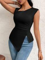 EVE Sleeveless Solid Color Sleeveless Tops GYSQ-WCEK0740