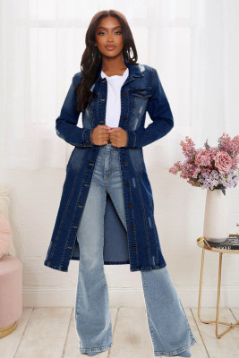 EVE Retro Denim Long Jacket GKNF-TSC-9932