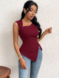 EVE Sleeveless Solid Color Sleeveless Tops GYSQ-WCEK0740