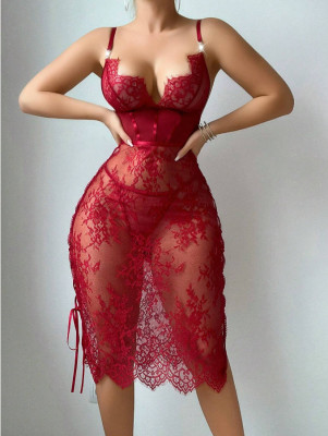 EVE See Through Lace Lingerie Dress GAXL-DZ57