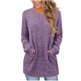 EVE Solid Color O Neck T Shirt GYZY-6680