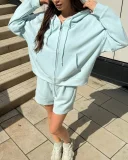 EVE Long Sleeve Hoodies Sweatshirt Short Casual Suit GLXF-C5604