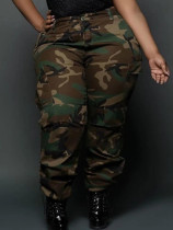 EVE Plus Size Camouflage Print Sport Pants GAWE-TB5215