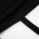 EVE Deep V Neck Tie Up Halterneck Jumpsuit MXBF-J25JP251