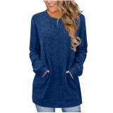 EVE Solid Color O Neck T Shirt GYZY-6680