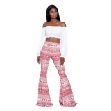 EVE Print Casual Flare Pants GXYF-2192