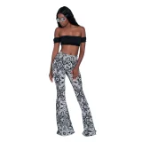 EVE Print Casual Flare Pants GXYF-2192
