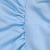 EVE Solid Color Halterneck Mini Dress YMYF-9521