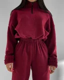 EVE Loose Zipper Sweatshirt Two Piece Pant Set GLXF-M5972
