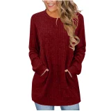 EVE Solid Color O Neck T Shirt GYZY-6680