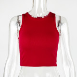 EVE Sleeveless Solid Color Tank Tops GZJF-ZJ2503
