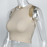 EVE Sleeveless Solid Color Tank Tops GZJF-ZJ2503