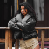 EVE Solid Color Loose Cotton-padded Jacket MXBF-Q25TP296