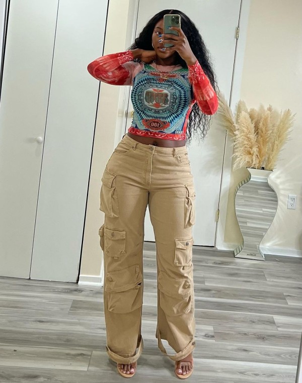 EVE Solid Color Loost Straight Jeans LSD-24472