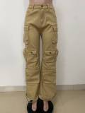 EVE Solid Color Loost Straight Jeans LSD-24472